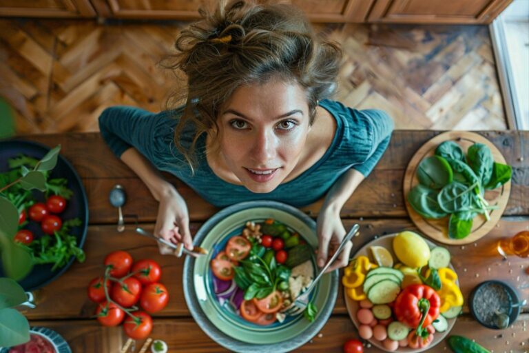 Mujer comiendo siguiendo una dieta baja en Fodmap